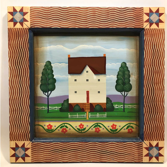 Heartwood Creek Enesco Jim Shore Main Street Cabin Framed - Picture 1 of 5